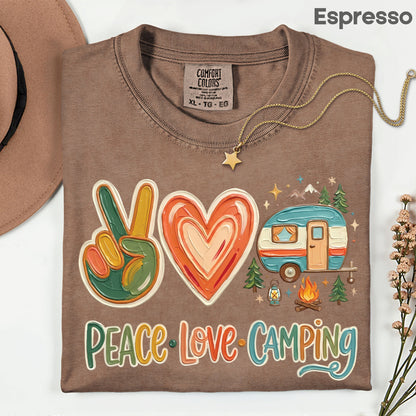 Peace Love Camping Comfort Colors T Shirt
