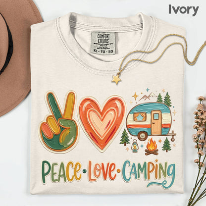 Peace Love Camping Comfort Colors T Shirt