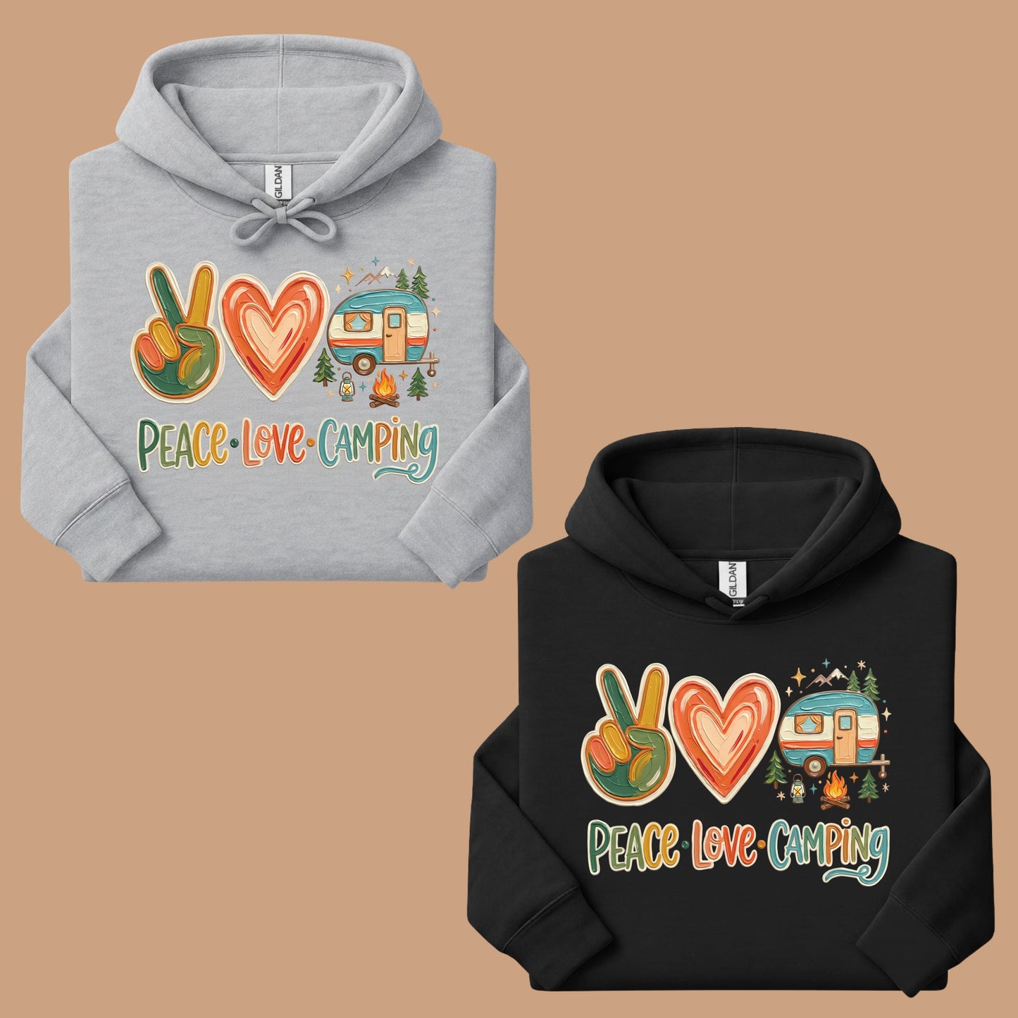 Peace Love Camping Comfort Colors T Shirt