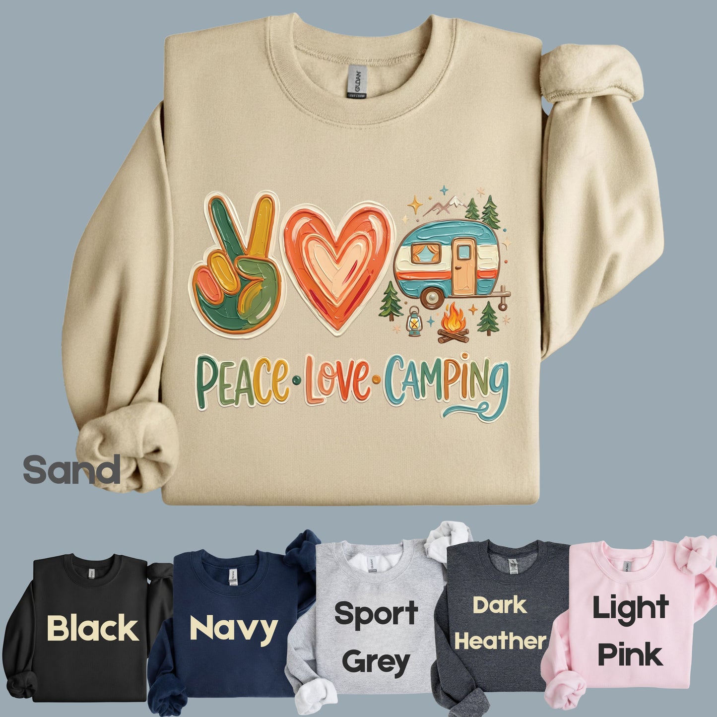 Peace Love Camping Comfort Colors T Shirt