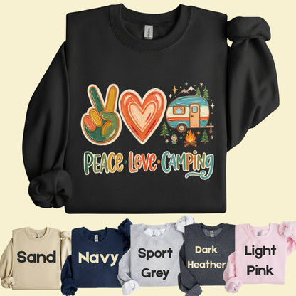 Peace Love Camping Comfort Colors T Shirt