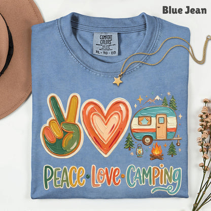 Peace Love Camping Comfort Colors T Shirt