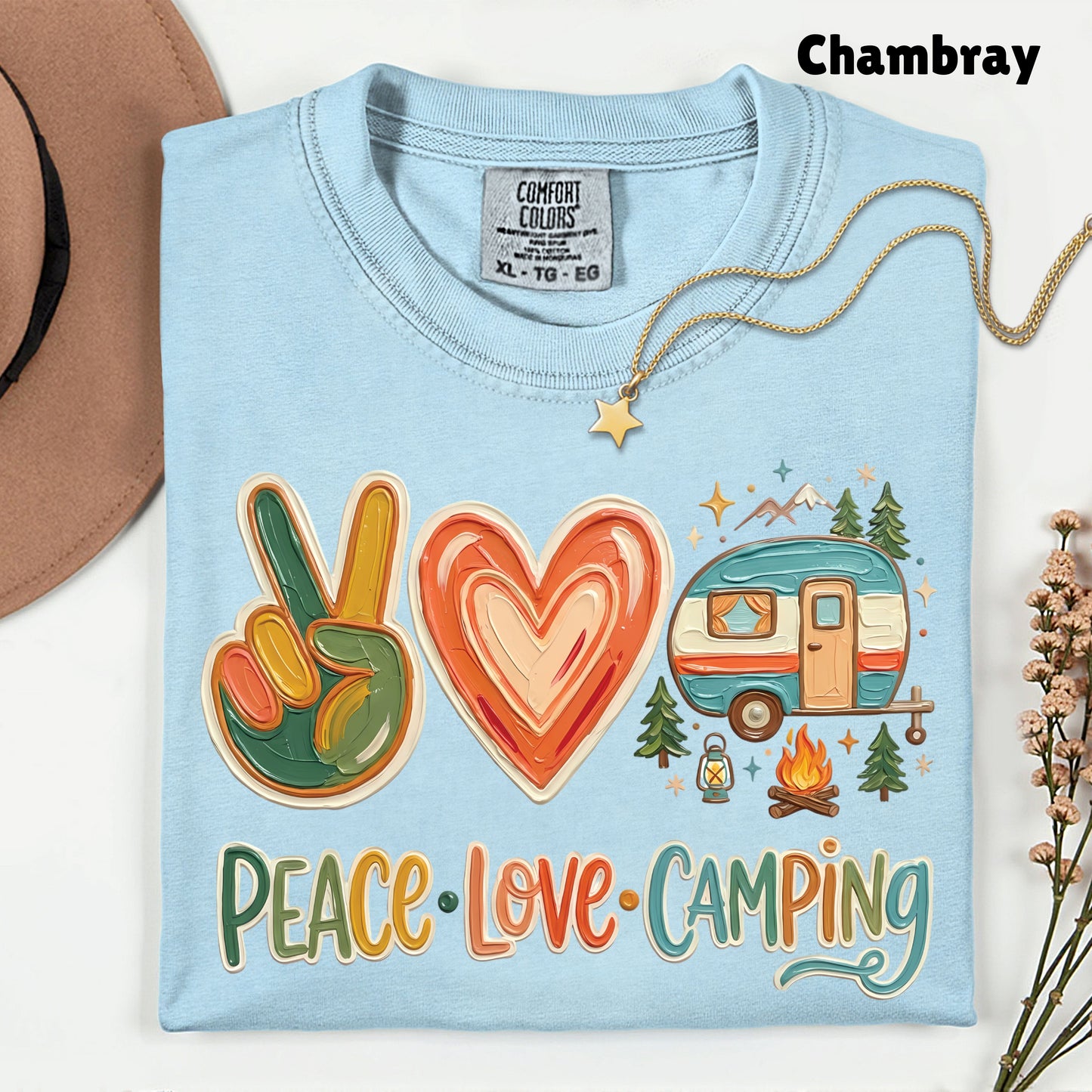 Peace Love Camping Comfort Colors T Shirt