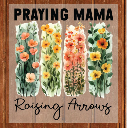 Praying Mama DTF Transfer ready to Press Mother's Day Floral Heat Transfer for Shirts Mom UV Sticker Print Mommy Iron on Transfer