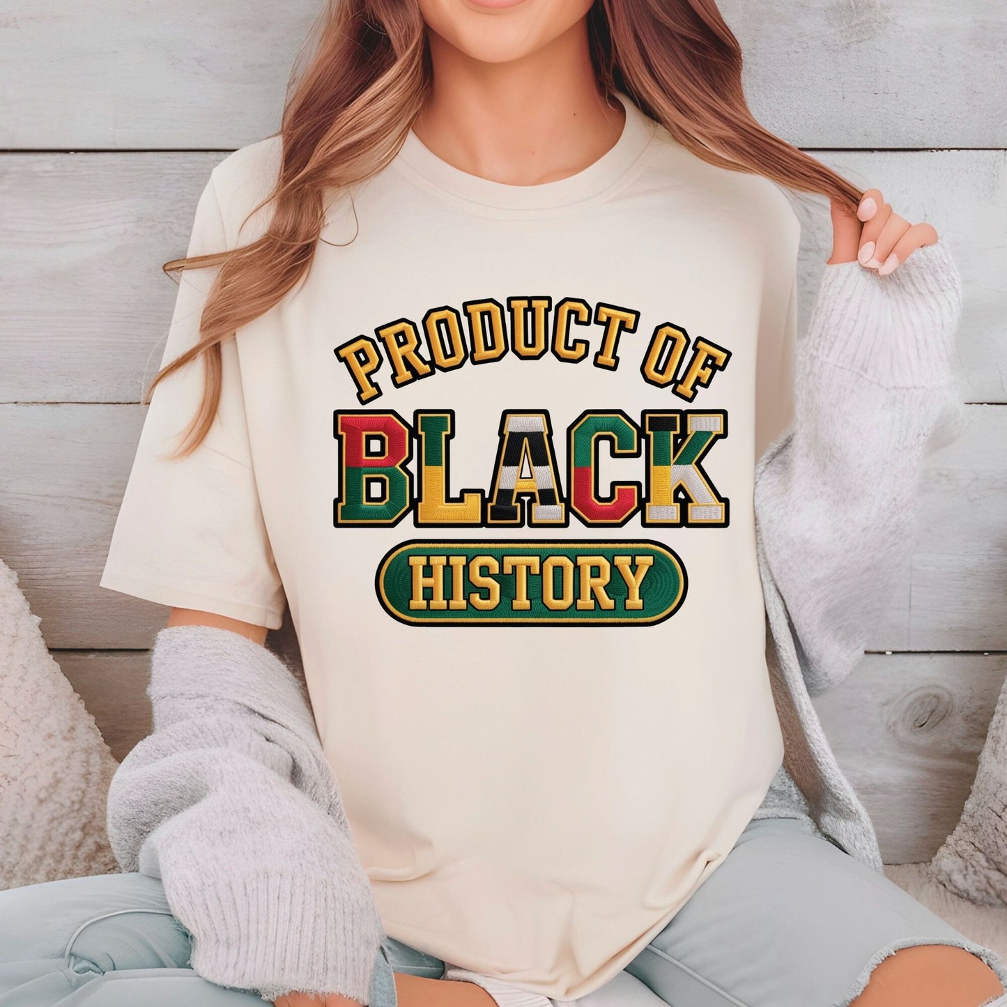 Product of Black History DTF Transfer Ready to Press Yarn Faux Black Excellence Heat Transfer For Shirts Equality Justice UV Sticker Prints