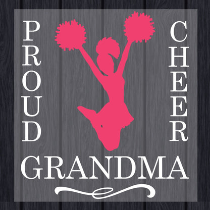 Proud Cheer Grandma DTF Transfer ready to Press Football Heat Transfer for Shirts Soccer Nana UV Sticker Prints Iron On Transfer