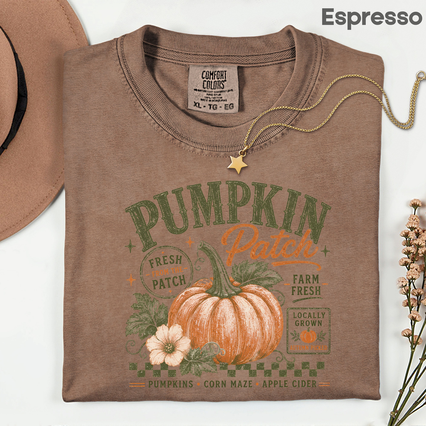 Pumpkin Patch Comfort Colors T Shirts Vintage Fall Graphic Tee Fresh From The Patch Farm Fresh Shirt Autumn Thanksgiving Season Sweater