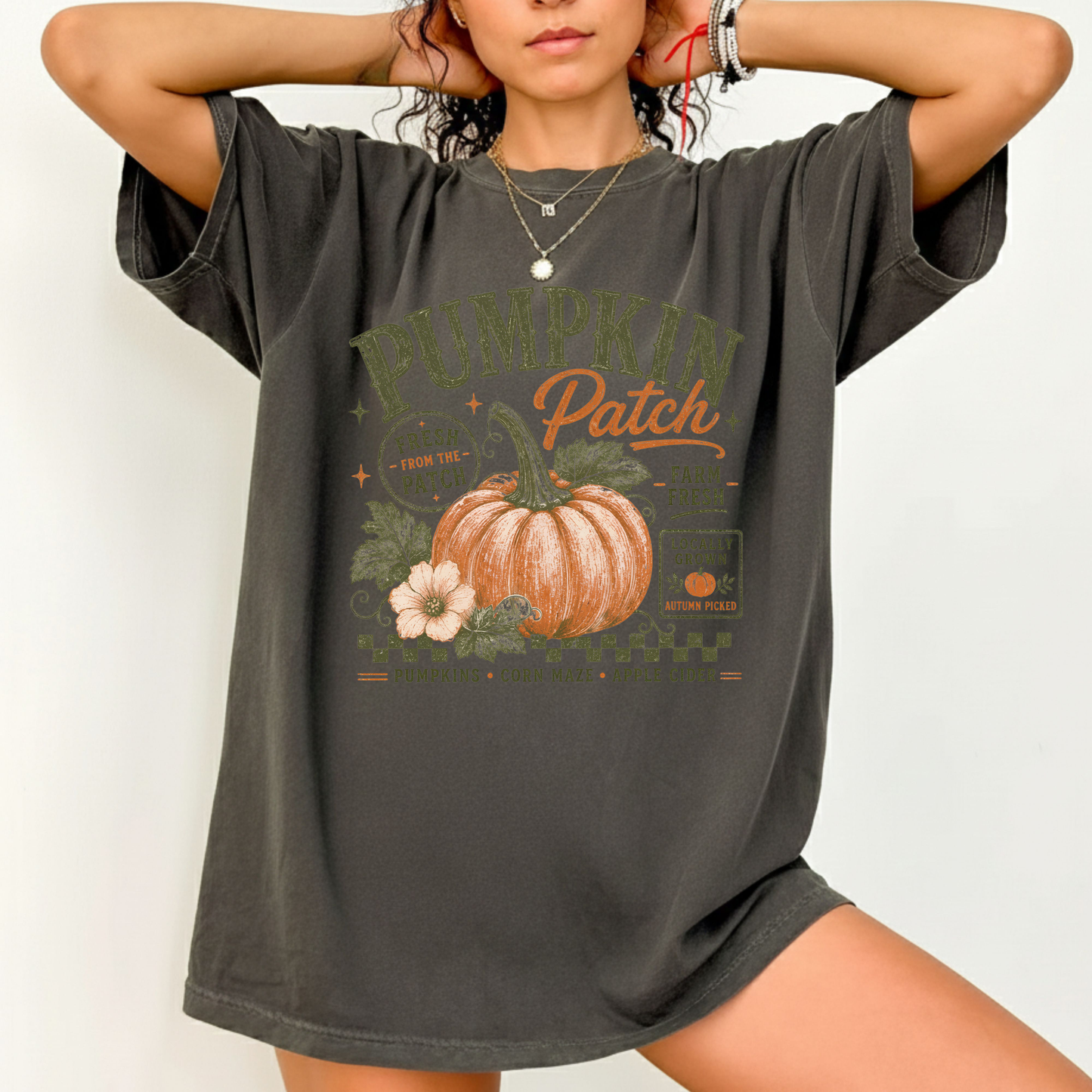 Pumpkin Patch Comfort Colors T Shirts Vintage Fall Graphic Tee Fresh From The Patch Farm Fresh Shirt Autumn Thanksgiving Season Sweater