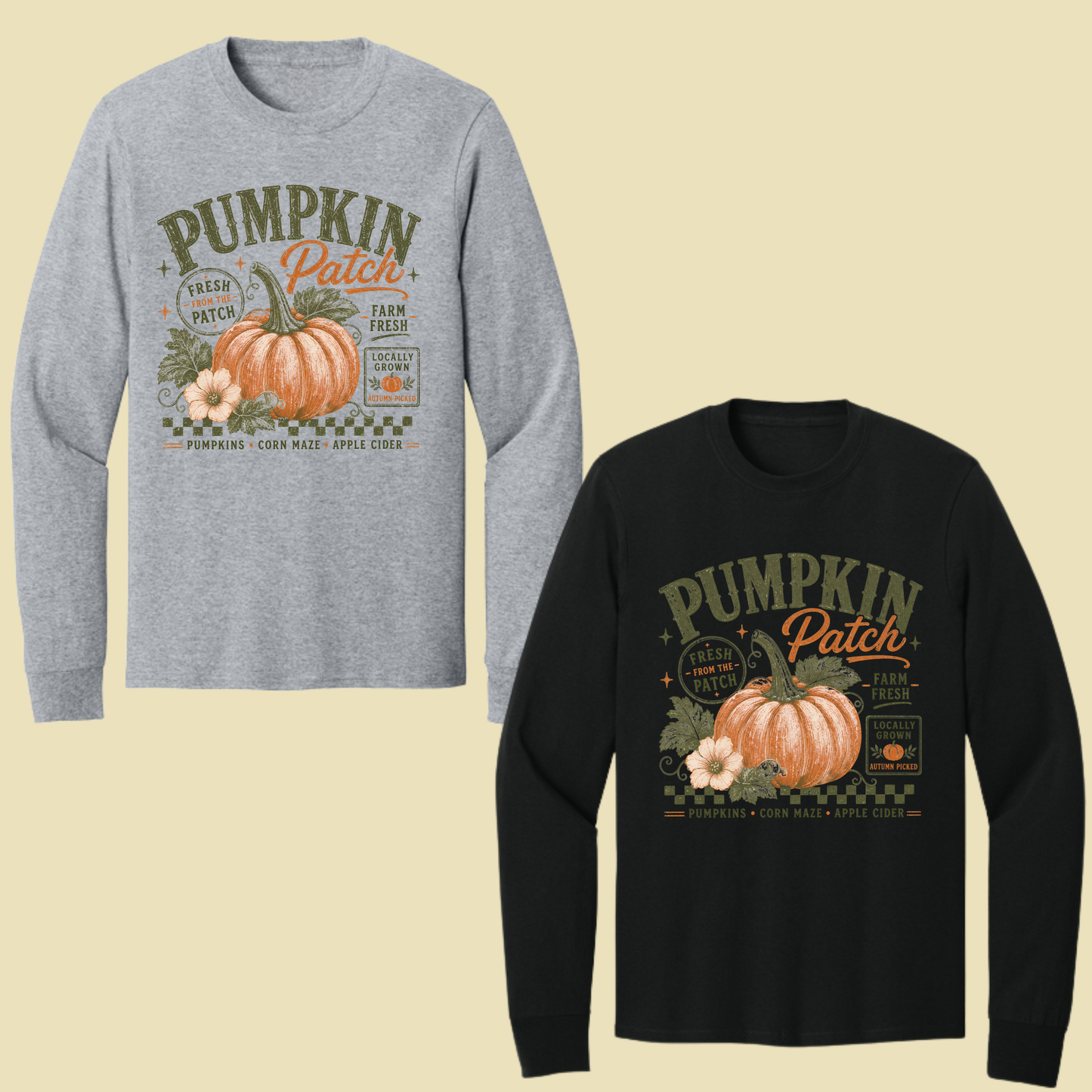 Pumpkin Patch Comfort Colors T Shirts Vintage Fall Graphic Tee Fresh From The Patch Farm Fresh Shirt Autumn Thanksgiving Season Sweater