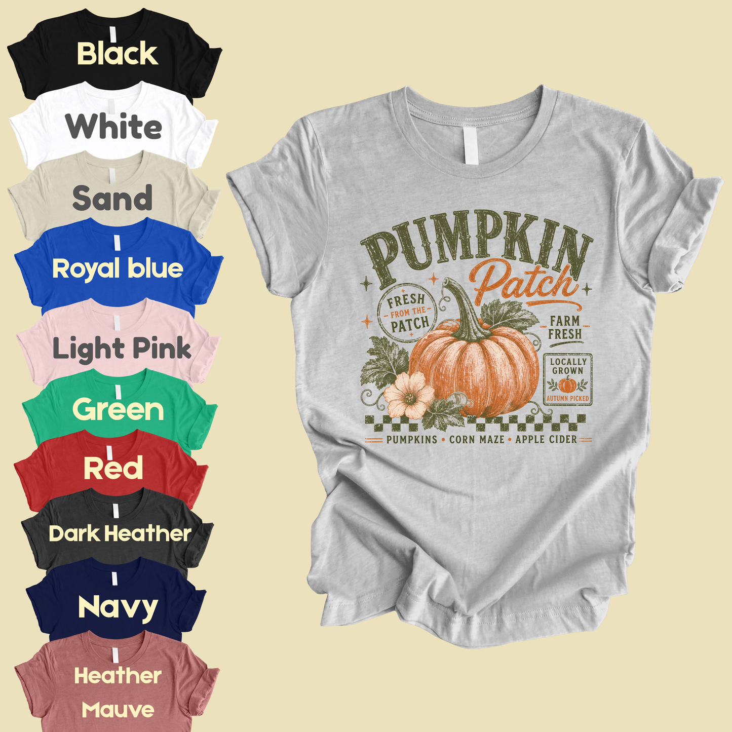 Pumpkin Patch Comfort Colors T Shirts Vintage Fall Graphic Tee Fresh From The Patch Farm Fresh Shirt Autumn Thanksgiving Season Sweater
