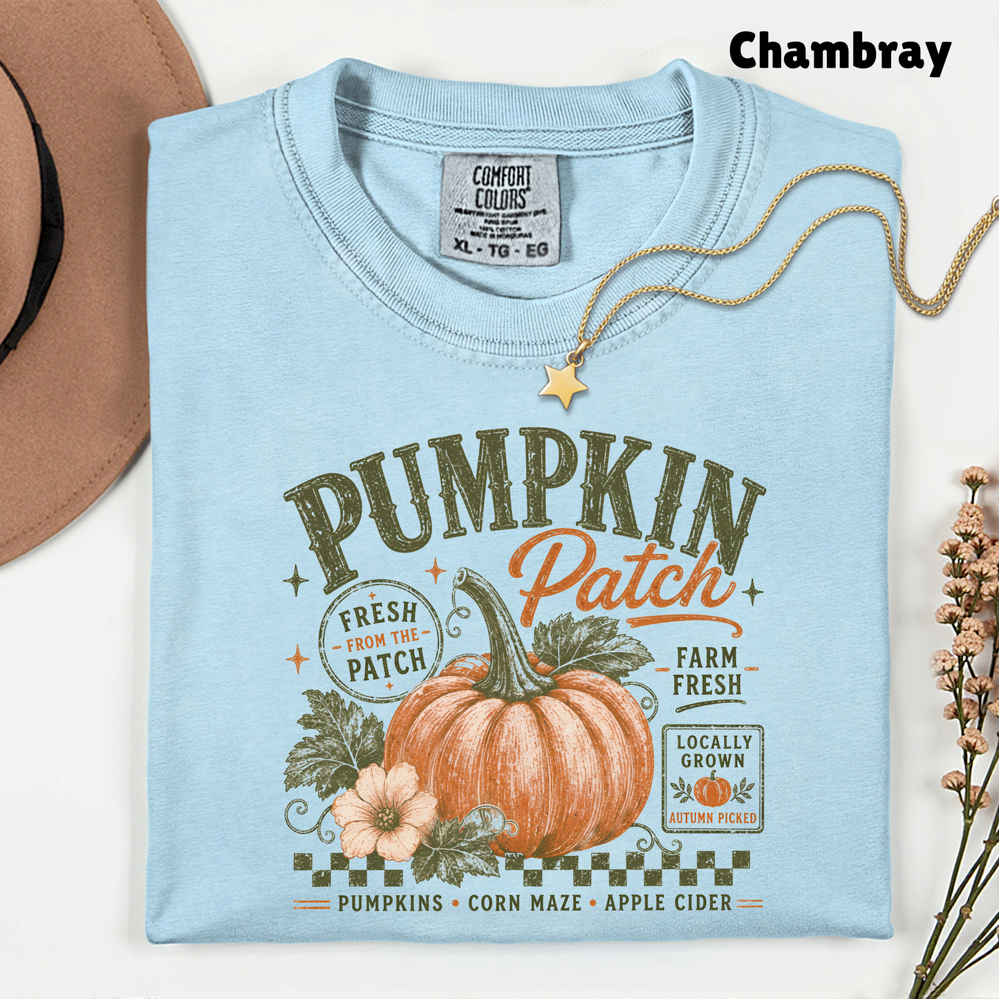 Pumpkin Patch Comfort Colors T Shirts Vintage Fall Graphic Tee Fresh From The Patch Farm Fresh Shirt Autumn Thanksgiving Season Sweater