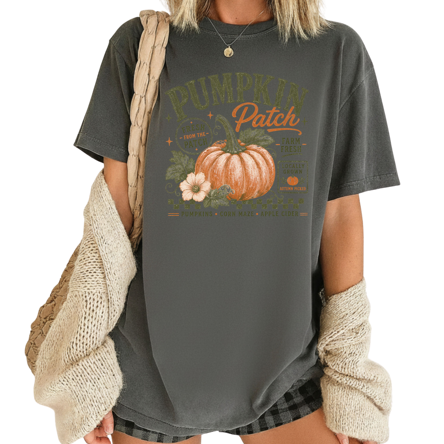 Pumpkin Patch Comfort Colors T Shirts Vintage Fall Graphic Tee Fresh From The Patch Farm Fresh Shirt Autumn Thanksgiving Season Sweater
