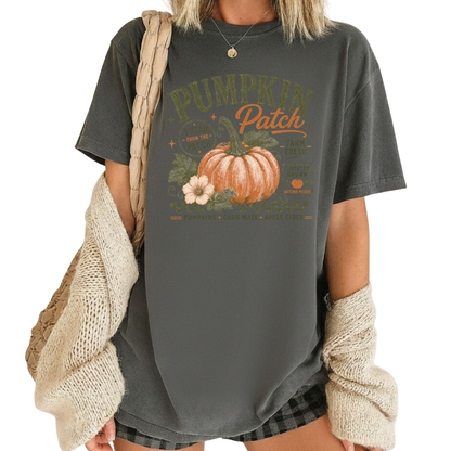 Pumpkin Patch Comfort Colors T Shirts Vintage Fall Graphic Tee Fresh From The Patch Farm Fresh Shirt Autumn Thanksgiving Season Sweater