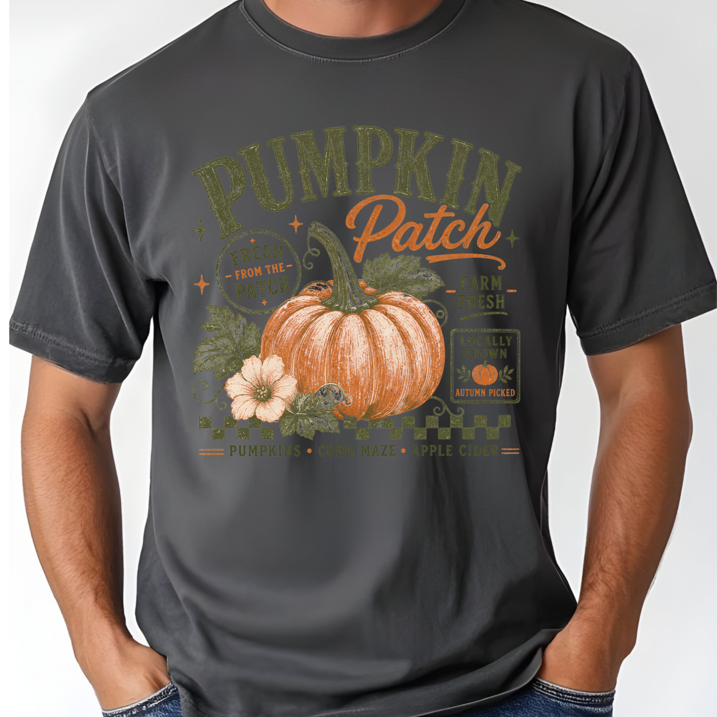 Pumpkin Patch Comfort Colors T Shirts Vintage Fall Graphic Tee Fresh From The Patch Farm Fresh Shirt Autumn Thanksgiving Season Sweater