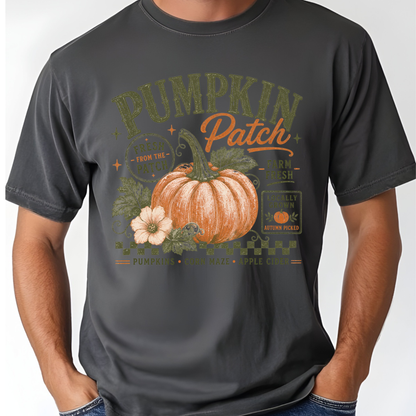 Pumpkin Patch Comfort Colors T Shirts Vintage Fall Graphic Tee Fresh From The Patch Farm Fresh Shirt Autumn Thanksgiving Season Sweater