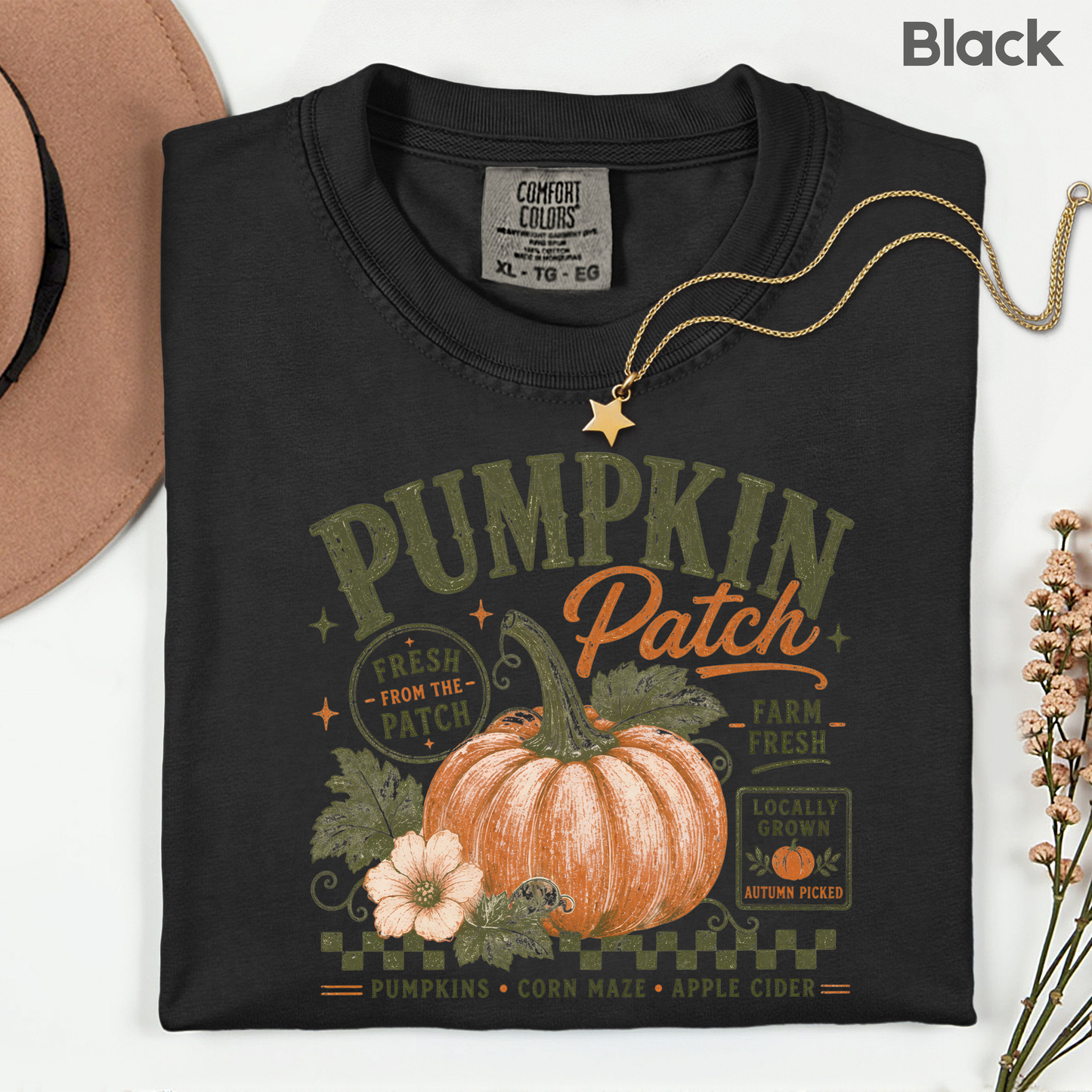 Pumpkin Patch Comfort Colors T Shirts Vintage Fall Graphic Tee Fresh From The Patch Farm Fresh Shirt Autumn Thanksgiving Season Sweater