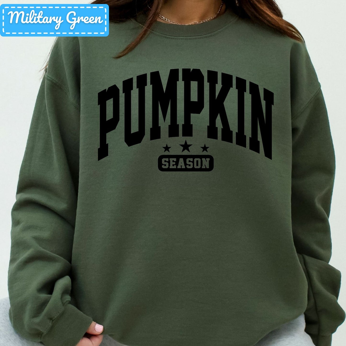 Pumpkin Season Varsity T-Shirt, Arched Letter Sweatshirt, Fall Star Tee