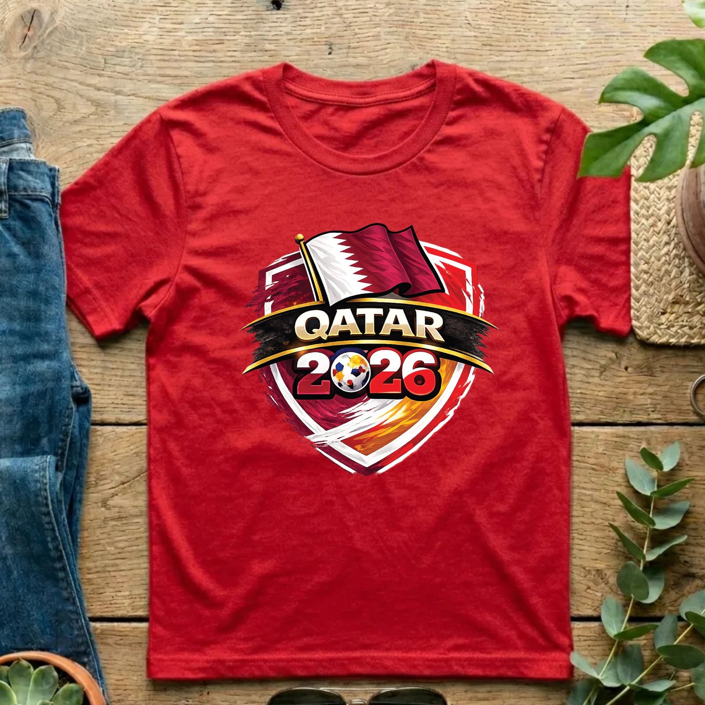 Qatar World Cup T Shirt Soccer Supporter Tees