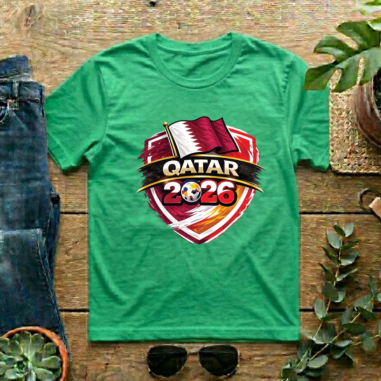 Qatar World Cup T Shirt Soccer Supporter Tees