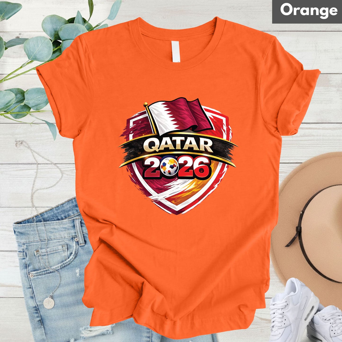 Qatar World Cup T Shirt Soccer Supporter Tees