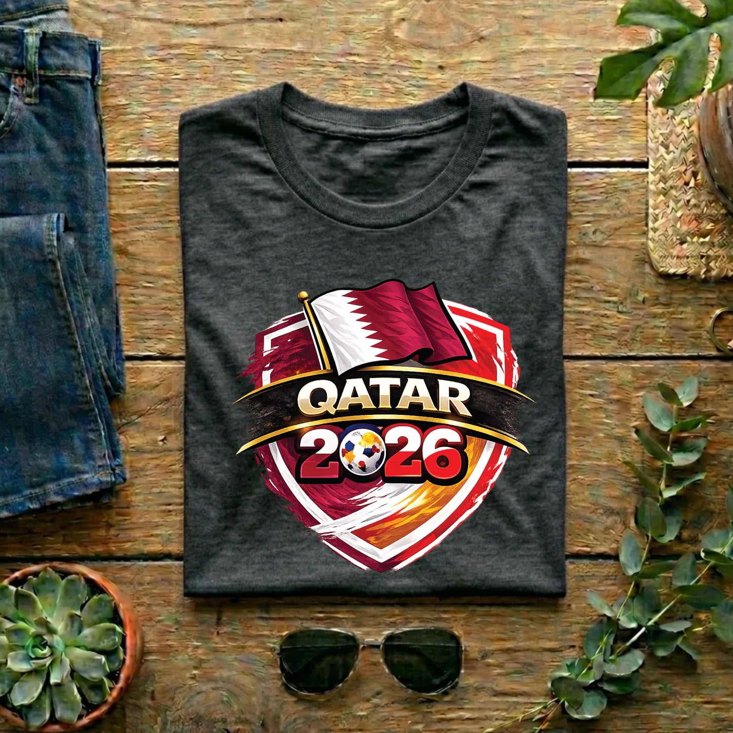 Qatar World Cup T Shirt Soccer Supporter Tees