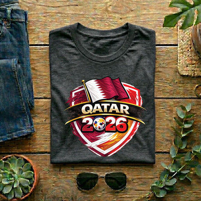 Qatar World Cup T Shirt Soccer Supporter Tees