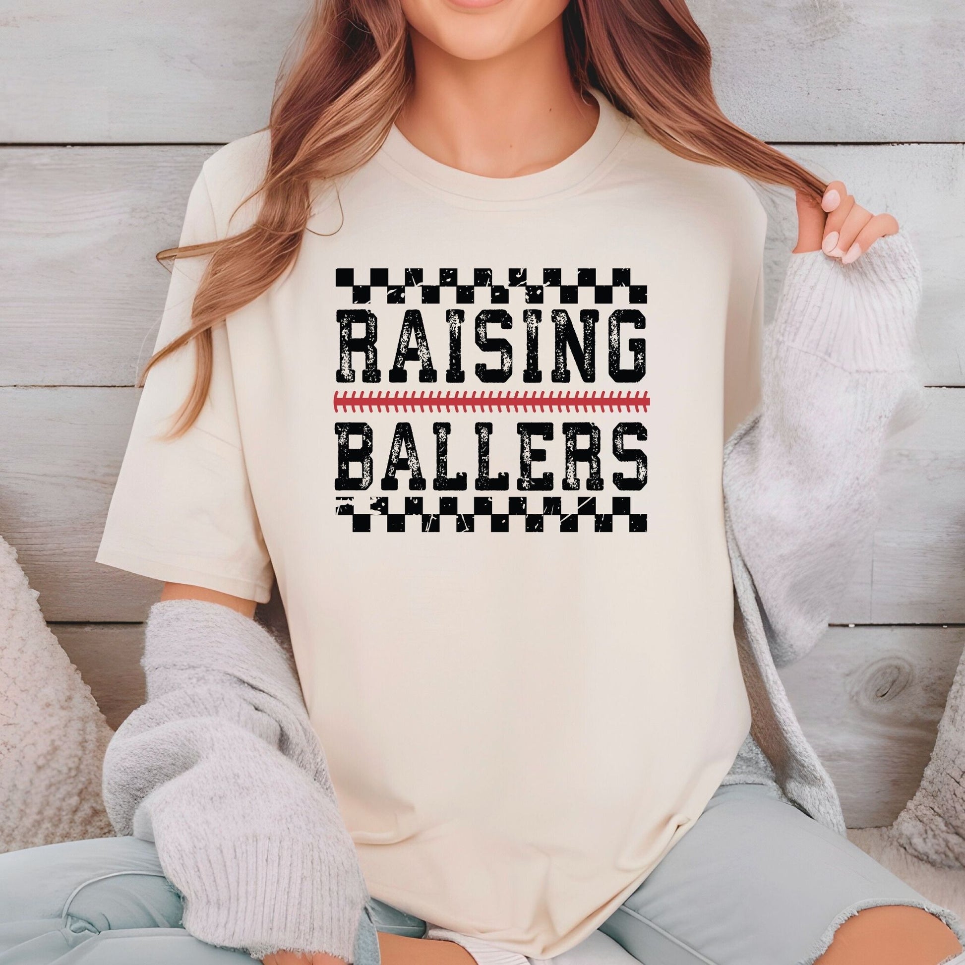 Raising Ballers Funny Baseball Mom DTF Transfer ready to Press Sports Mama Heat Transfer for Shirts Mommy UV Sticker Prints