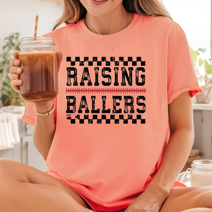 Raising Ballers Funny Baseball Mom DTF Transfer ready to Press
