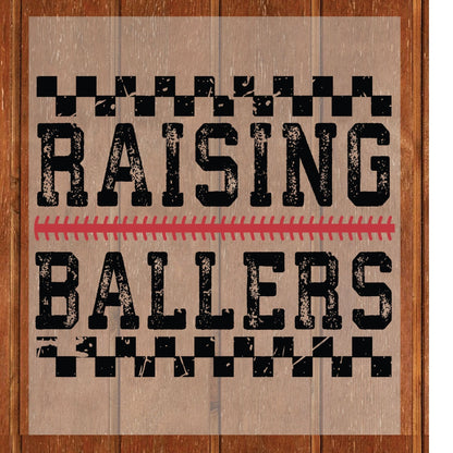 Raising Ballers Funny Baseball Mom DTF Transfer ready to Press Sports Mama Heat Transfer for Shirts Mommy UV Sticker Prints