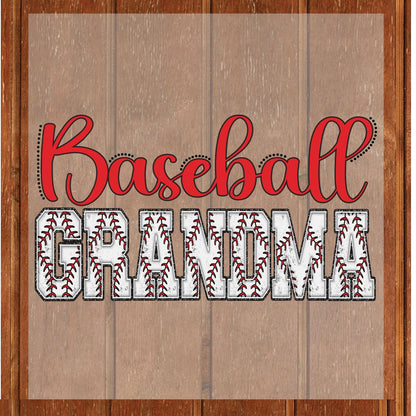 Retro Baseball Grandma DTF Transfer ready to Press Sports Heat Transfer for Shirts Baseball Nana UV Sticker Prints