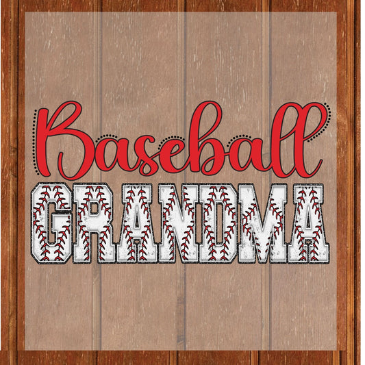 Retro Baseball Grandma DTF Transfer ready to Press Sports Heat Transfer for Shirts Baseball Nana UV Sticker Prints