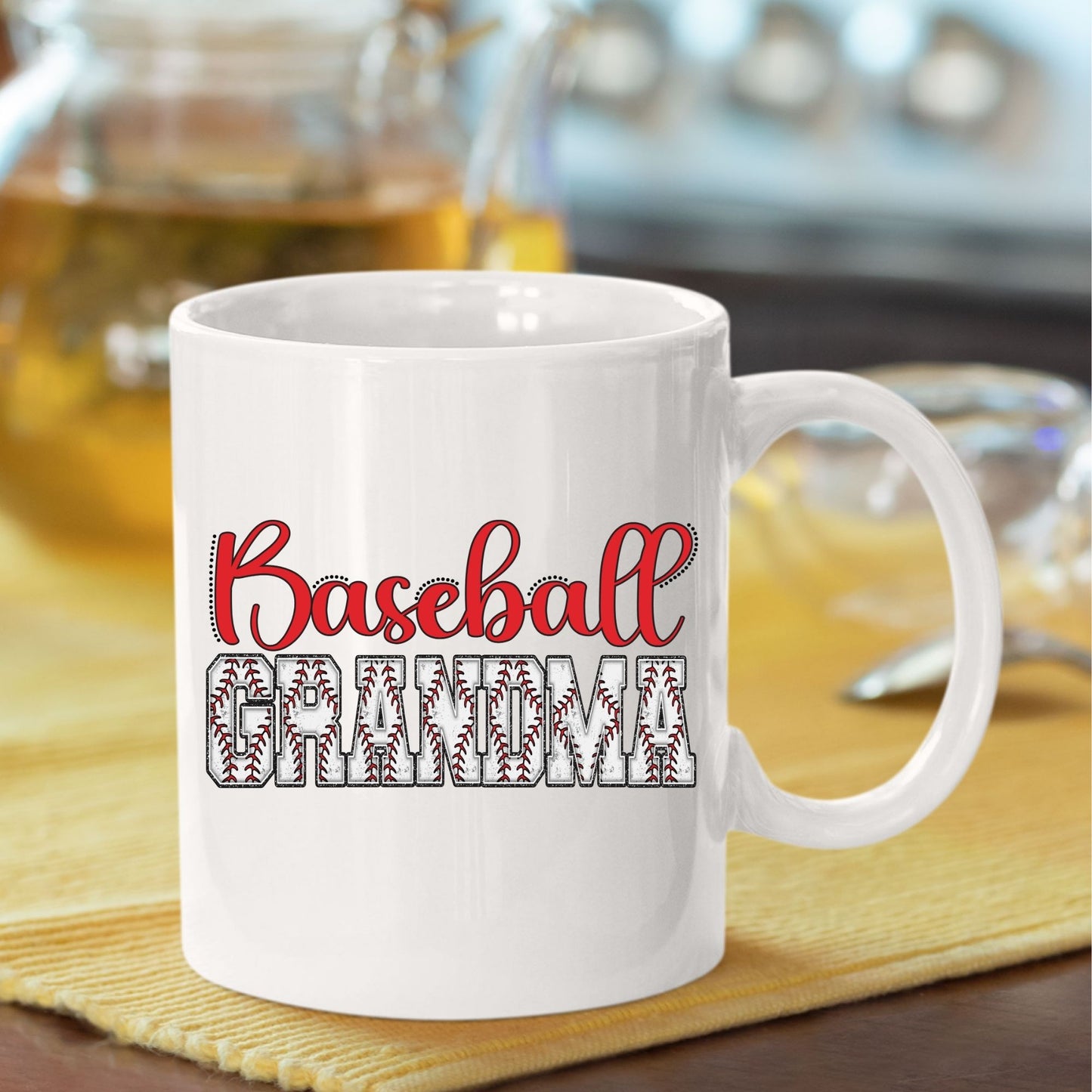 Retro Baseball Grandma DTF Transfer ready to Press
