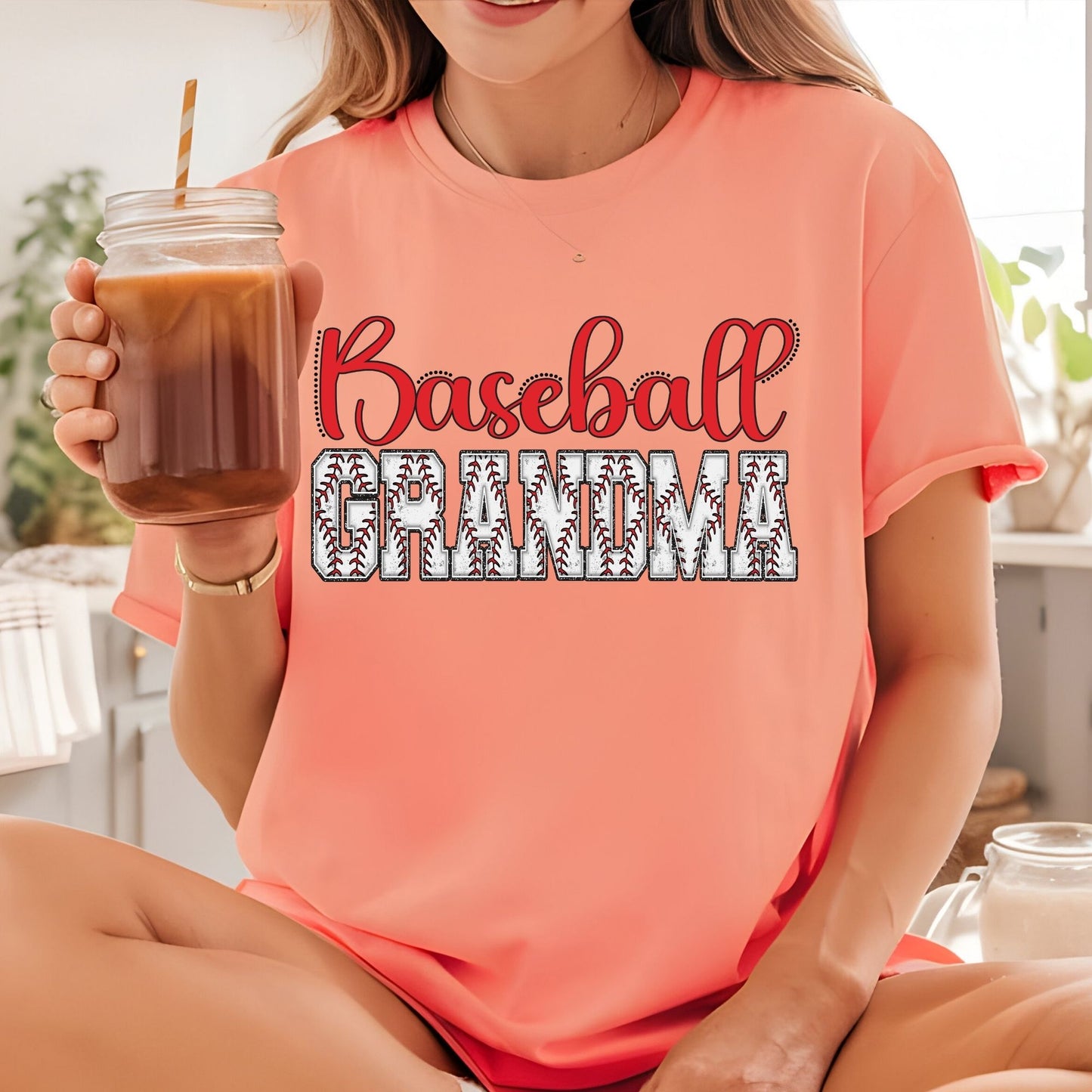 Retro Baseball Grandma DTF Transfer ready to Press