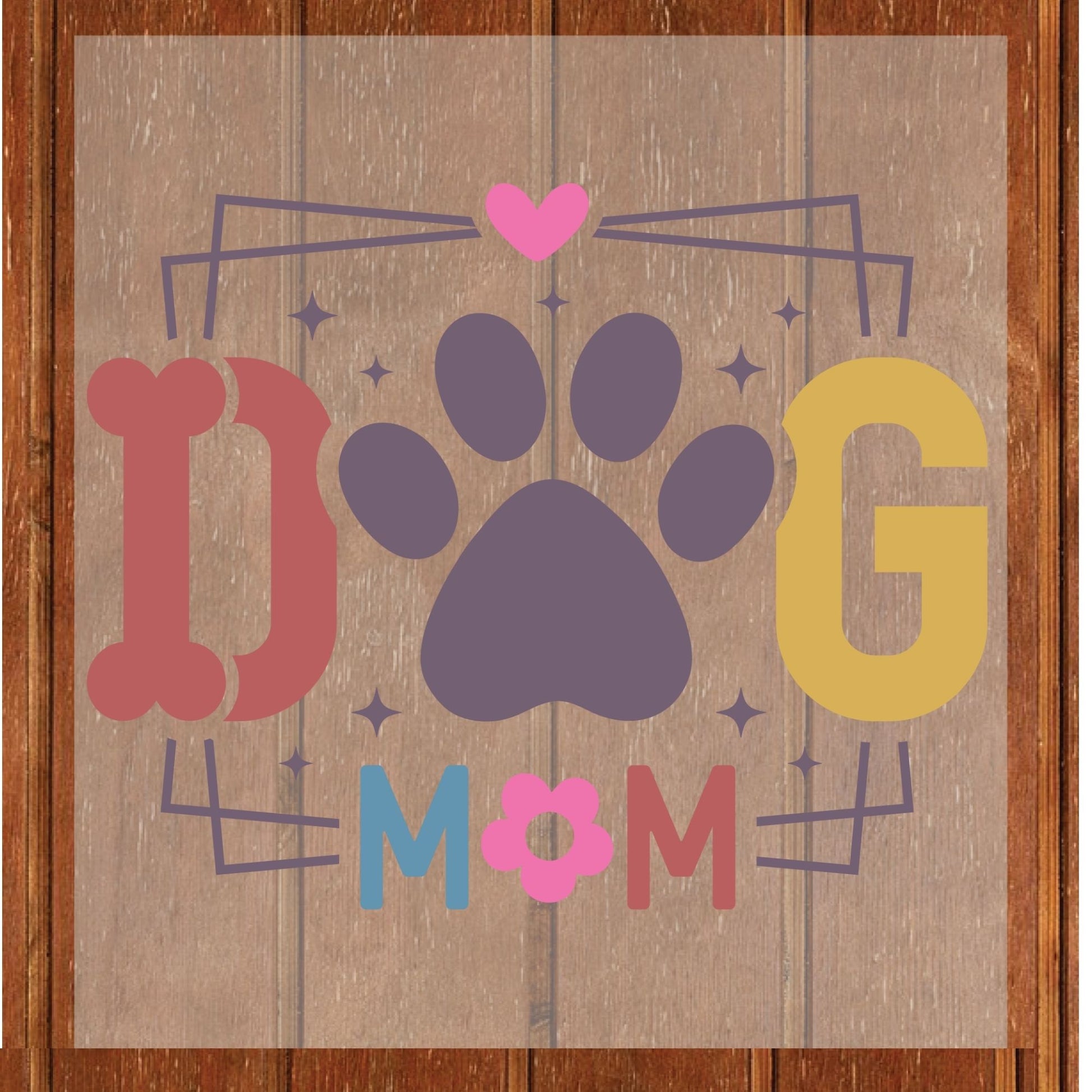 Retro Dog Mom DTF Transfer ready to Press Mother's Day Funny Animal Heat Transfer for Shirts Pet Lover UV Sticker Prints