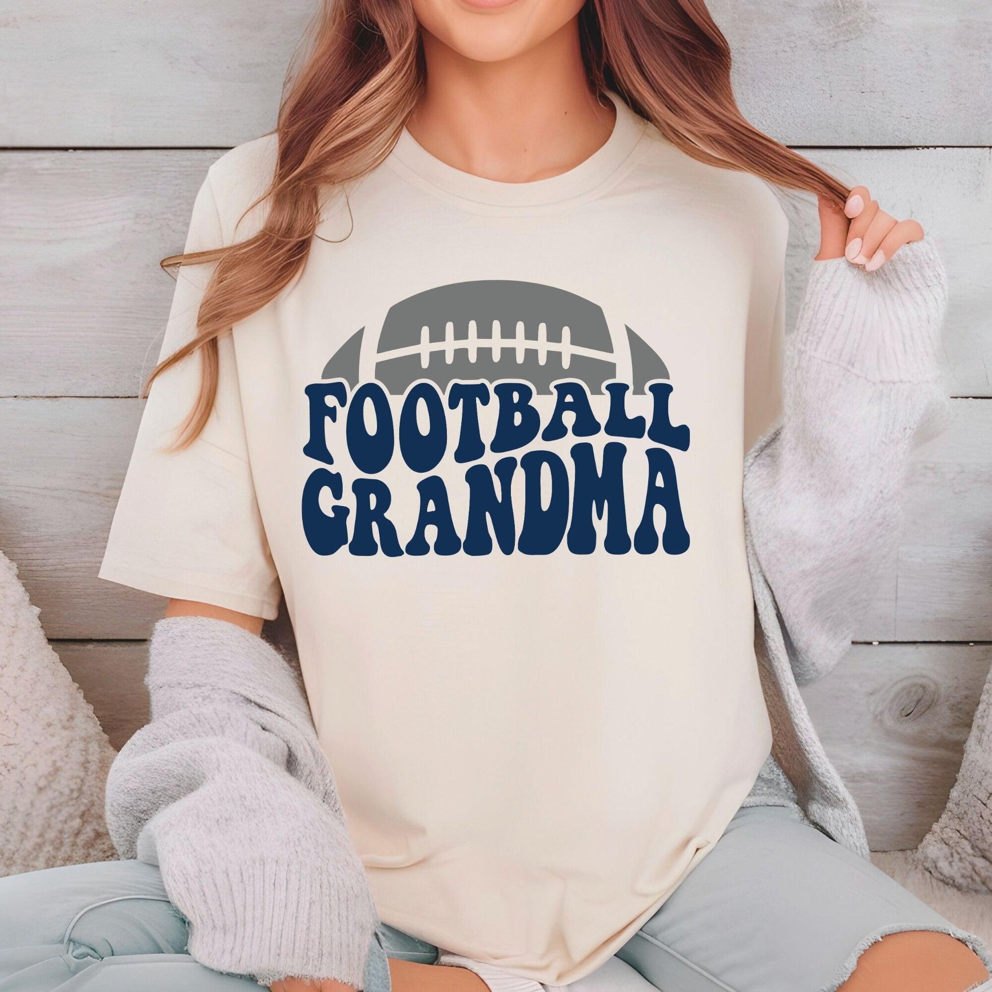 Retro Football Grandma DTF Transfer ready to Press Sport Touchdown Heat Transfer for Shirts Soccer Nana UV Sticker Prints Iron On Transfer