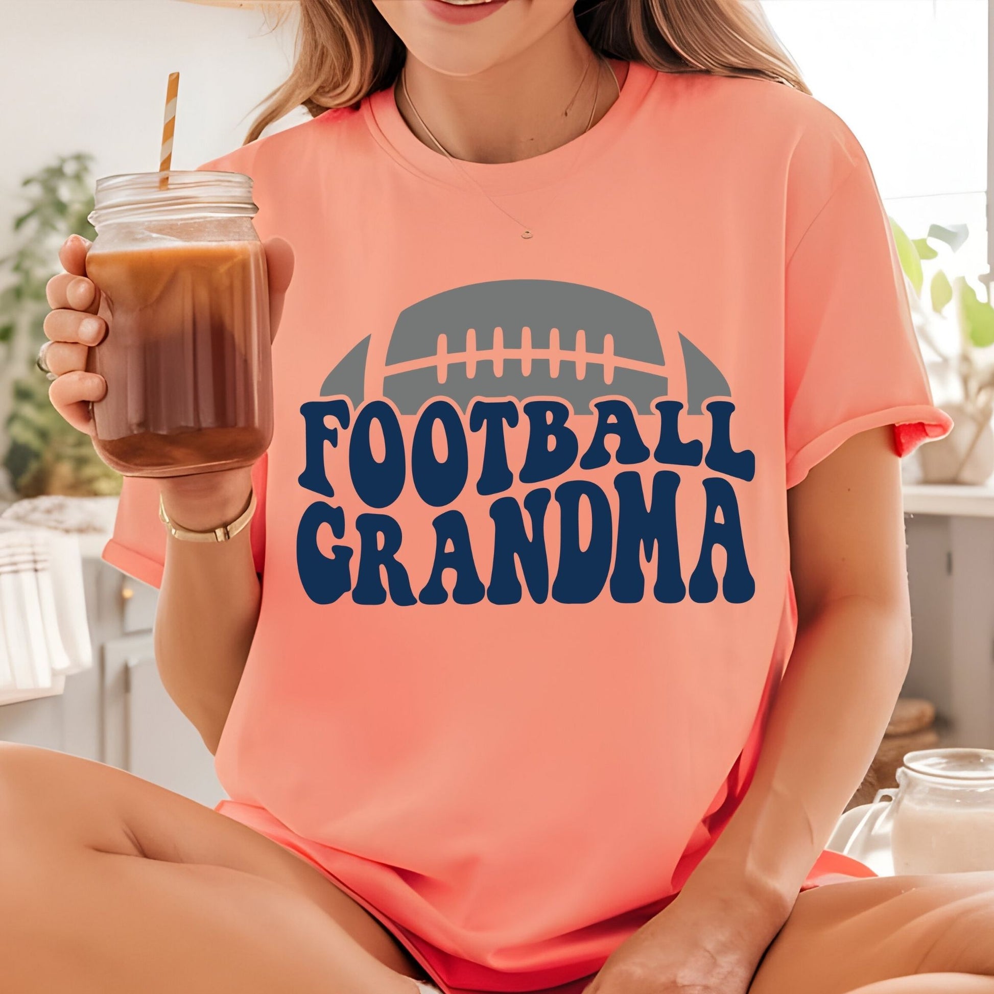 Retro Football Grandma DTF Transfer ready to Press Sport Touchdown Heat Transfer for Shirts Soccer Nana UV Sticker Prints Iron On Transfer