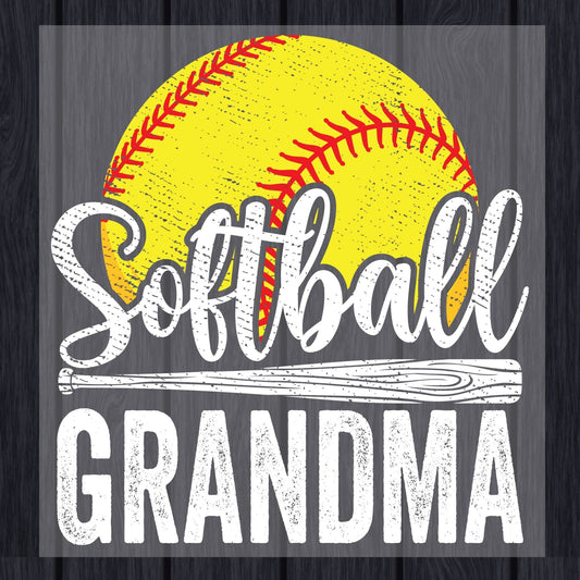 Retro Softball Grandma DTF Transfer ready to Press Sports Heat Transfer for Shirts Softball Nana UV Sticker Prints Iron on Transfer