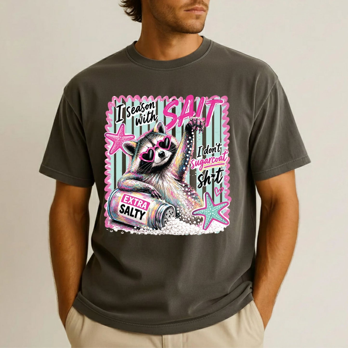 Salt In The Air Sand In My Hair Retro Beach DTF Transfer Ready to Press Summer Vacation UV DTF Sticker Ocean Wave Heat Transfer for Shirts