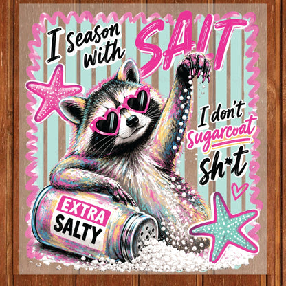 Salt In The Air Sand In My Hair Retro Beach DTF Transfer Ready to Press Summer Vacation UV DTF Sticker Ocean Wave Heat Transfer for Shirts