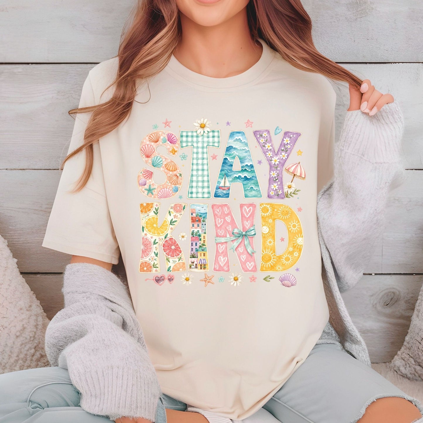 Salty But Sweet Retro Mermaid DTF Transfer Ready to Press Summer Vacation UV DTF Sticker Ocean Wave Heat Transfer for Shirts
