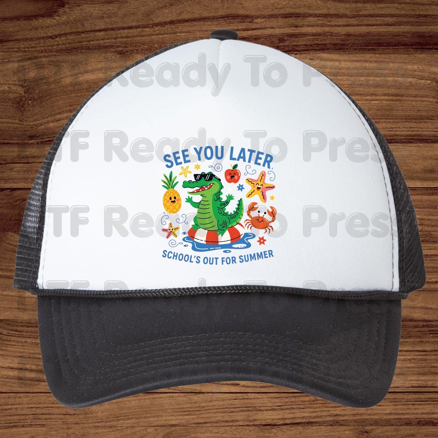 See You Later School’s Out For Summer DTF Transfer Ready to Press Sun Pineapple Crab Heat Transfer for Shirts Last Day School UV Sticker