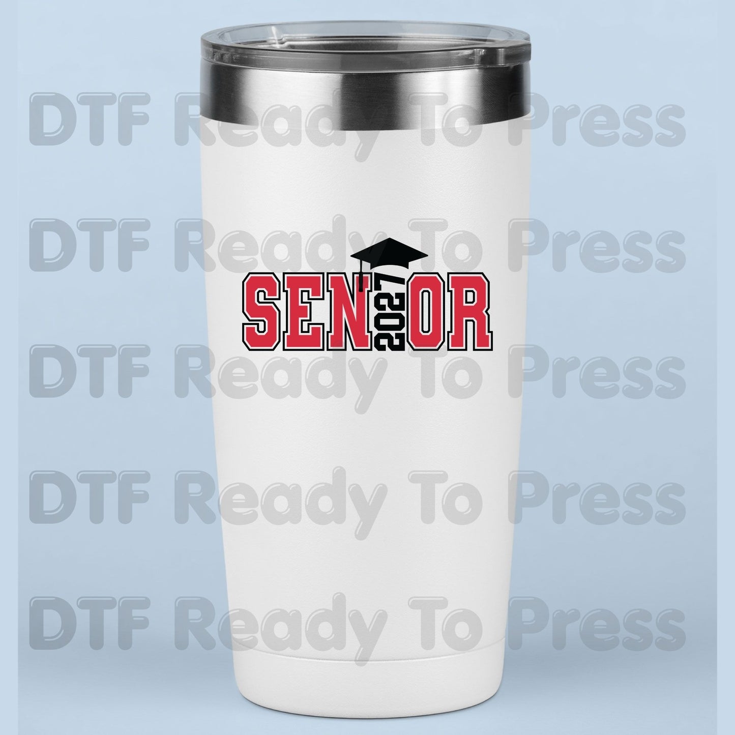 Senior 2027 Graduation DTF Transfer Ready to Press Class of 2027 Graduation Heat Transfer for Shirts High School Senior UV Sticker Prints