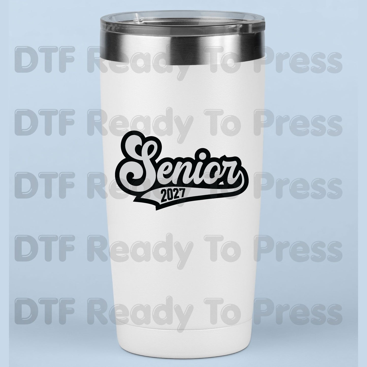 Senior 2027 Varsity Retro DTF Transfer Ready to Press Class of 2027 Graduation Heat Transfer for Shirts High School Senior UV Sticker Prints