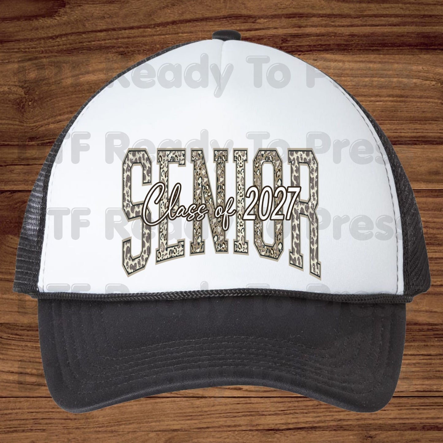 Senior Class of 2027 DTF Transfer Ready to Press Cheetah Print Graduation Heat Transfer for Shirts High School Senior UV Sticker Prints