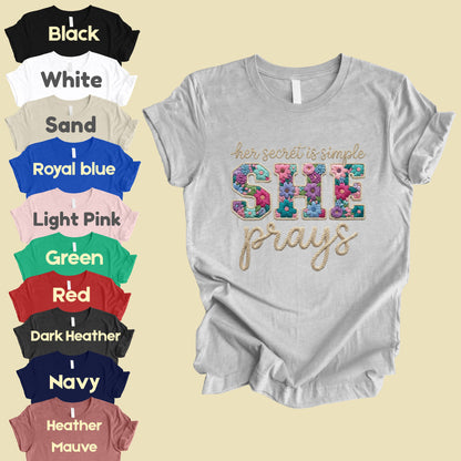 She Prays Comfort Colors T Shirt