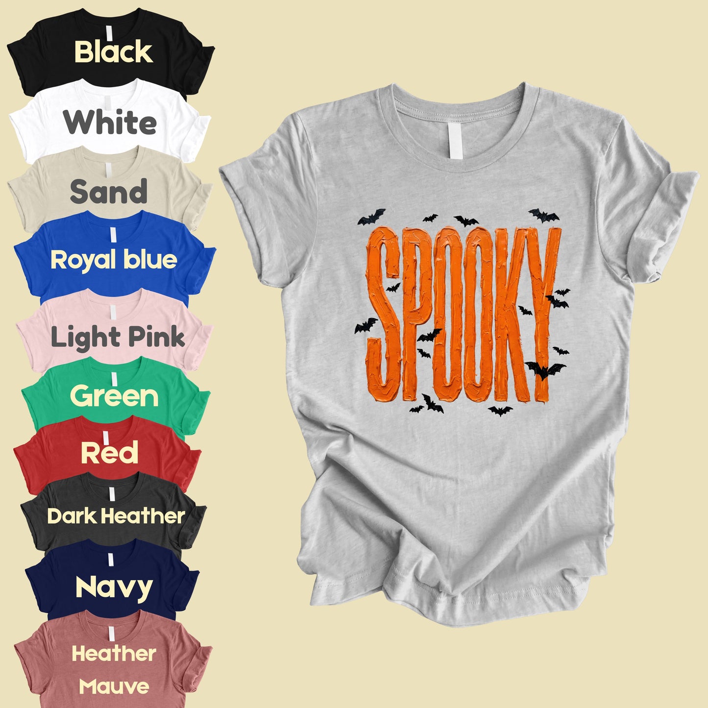 Spooky Halloween Bats Orange Frosting T-Shirt, Halloween Season Cute Spooky Tee