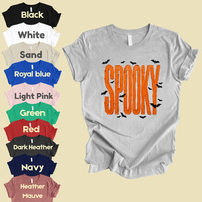 Spooky Halloween Bats Orange Frosting T-Shirt, Halloween Season Cute Spooky Tee
