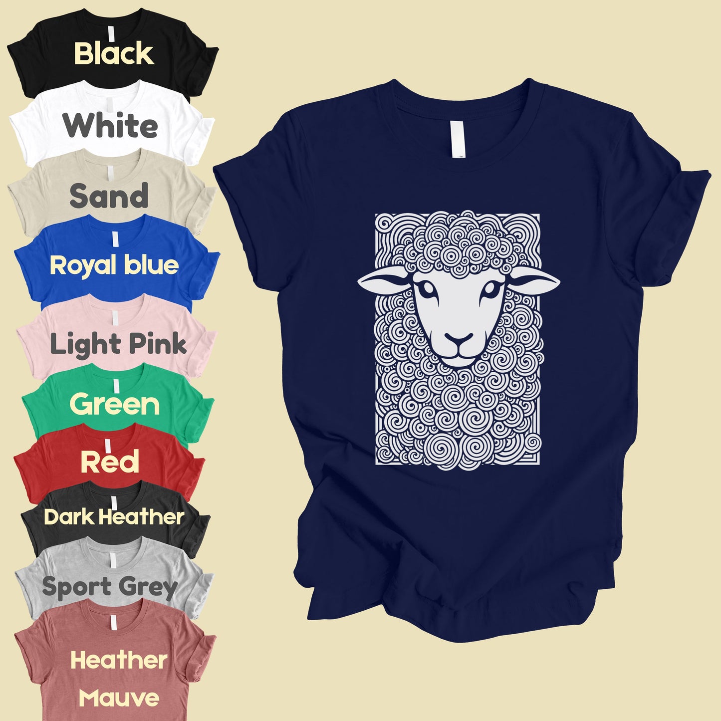 Cute Sheep Swirls Comfort Colors T Shirt