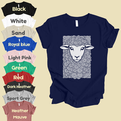 Cute Sheep Swirls Comfort Colors T Shirt
