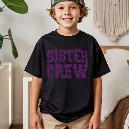 Sister Crew Retro Purple Distressed DTF Transfer